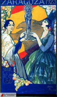 Fiesta patronales en honor de Nuestra Señora del Pilar 1923 Zaragoza